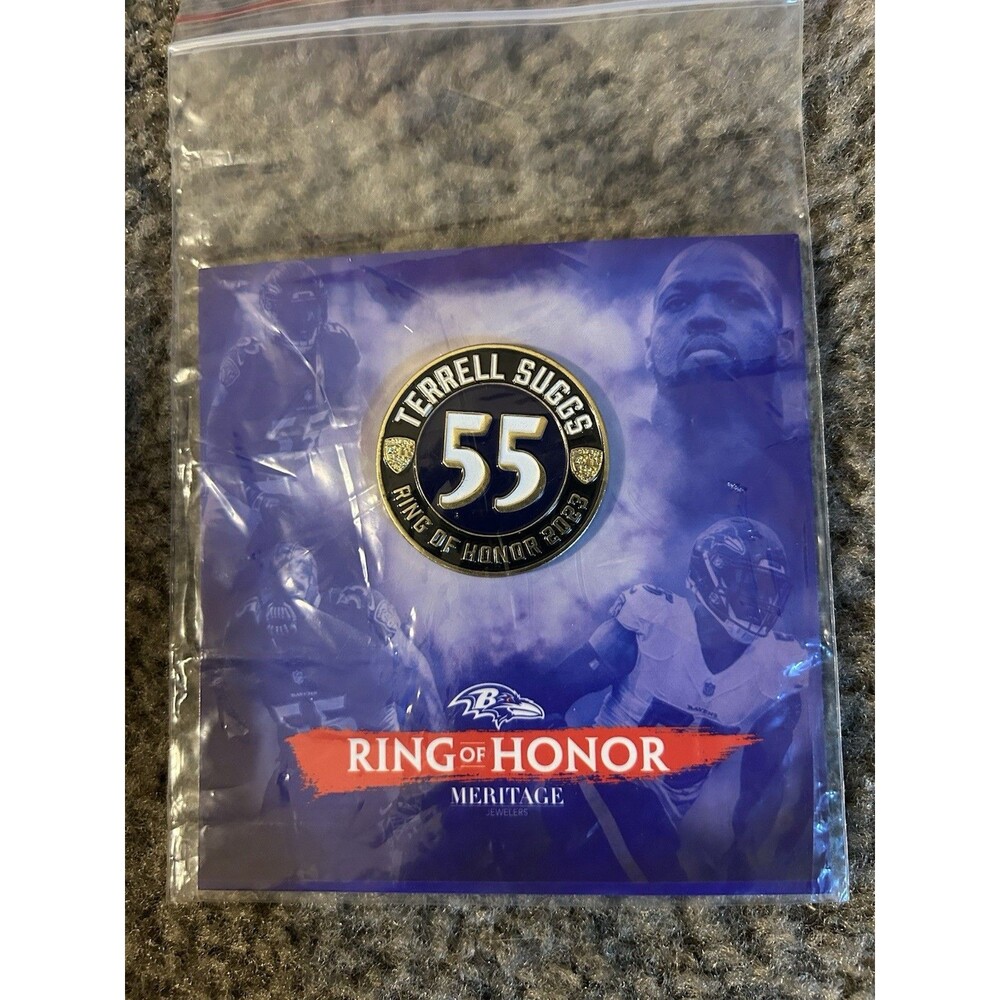 2023 BALTIMORE RAVENS #55 Terrell Suggs Ring Of Honor Pin NEW SGA ROH T SIZZLE !